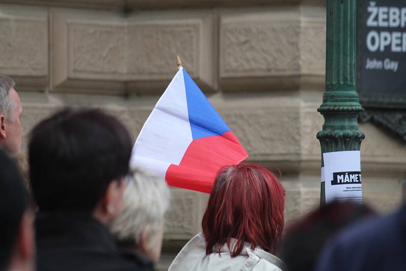 Demonstrace za nezávislou justici a proti vládě v Opavě, 28. května 2019.