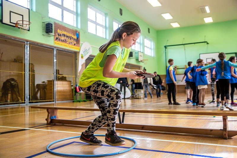 Olympijský trénink s Šárkou Kašpárkovou a Petrem Korbelem na ZŠ Háj ve Slezsku.