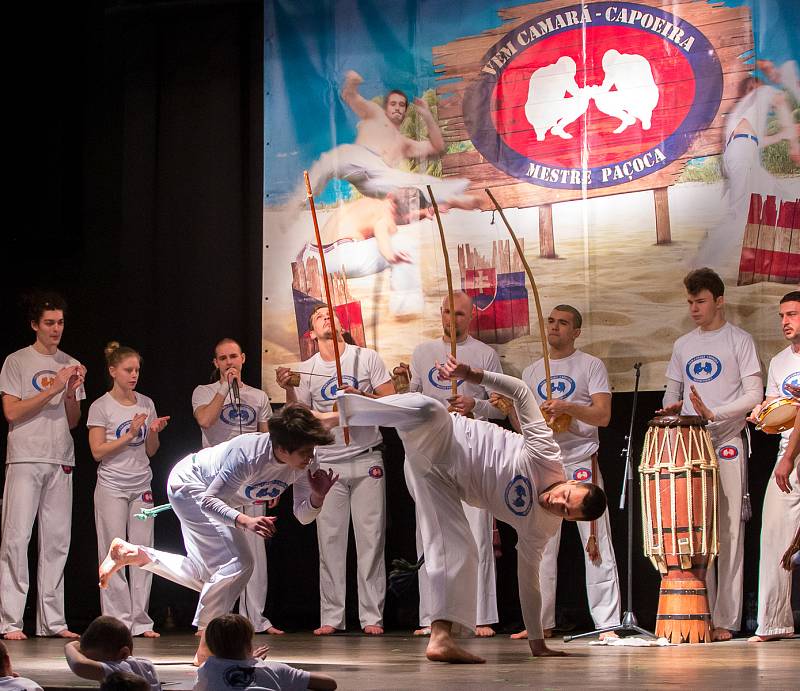 Ukázka bojového umění Capoeira,páskování nových a stávajících členů.Kulturní dům na Rybníčku Opava