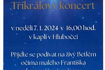 Pozvánka na Tříkrálový koncert v Hlubočci.