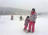 Sjezdovka u Davidova mlýna je určena především dětským lyžařům.