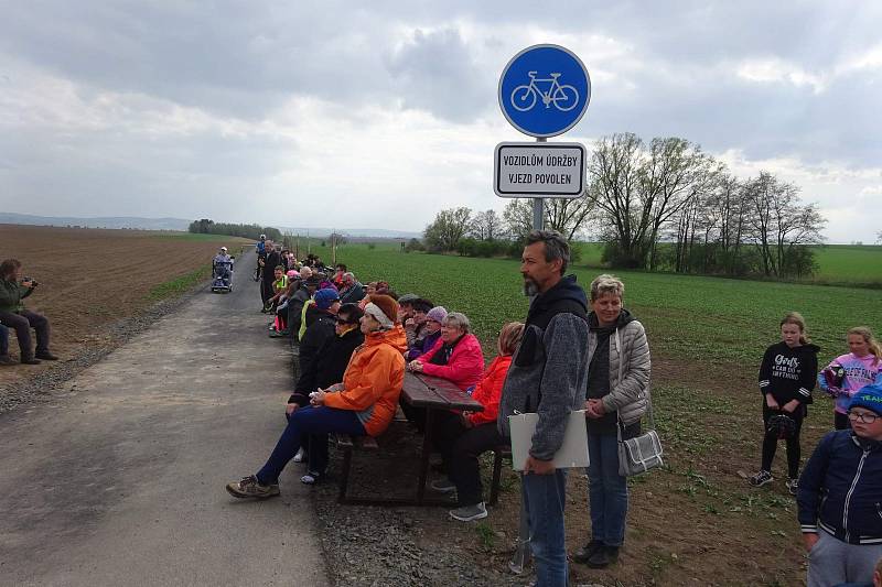 Slavnostní otevírání cyklostezky mezi Oldřišovem a Opavou.