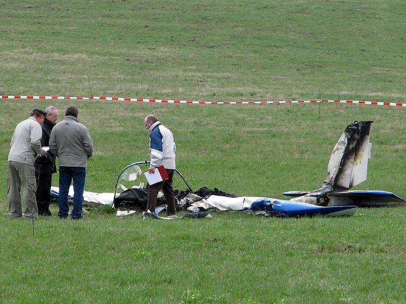 Nehoda ultralehkého letadla u Starých Oldřůvek.