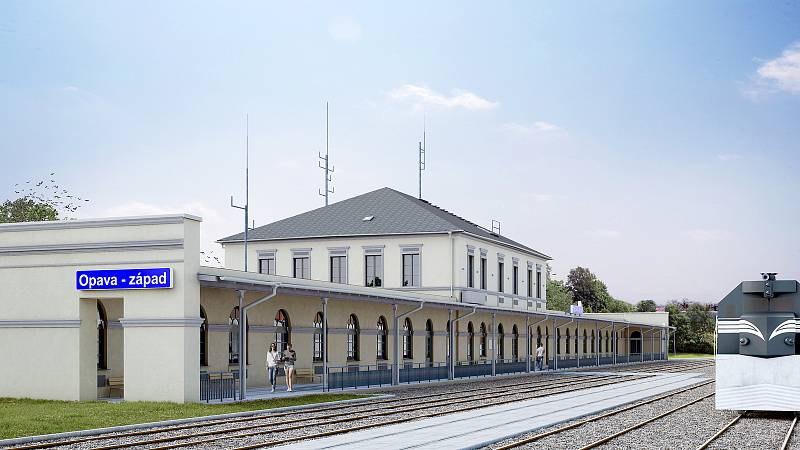 Rekonstrukce nádraží Opava západ. Opava, 20. září 2021.