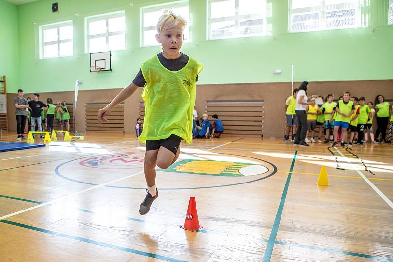 Olympijský trénink s Šárkou Kašpárkovou a Petrem Korbelem na ZŠ Háj ve Slezsku.