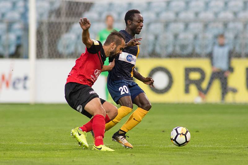 Zápas 5. kola Fortuna národní ligy SFC Opava - FC MAS Táborsko 22. srpna 2017 v Opavě.