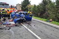 Dopravní nehoda v obci Branka u Opavy, sobota 13. srpna 2022.