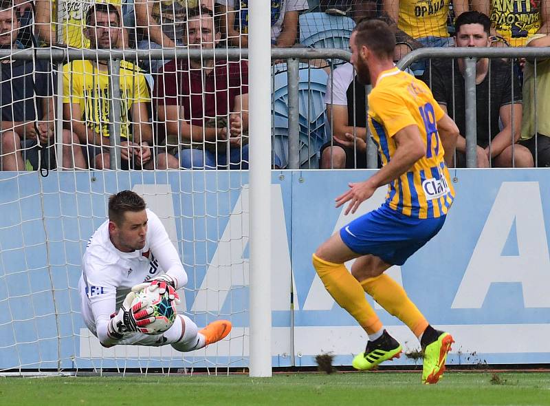 Utkání 4. kola první fotbalové ligy: SFC Opava - Baník Ostrava, 2. srpna 2019 v Opavě.