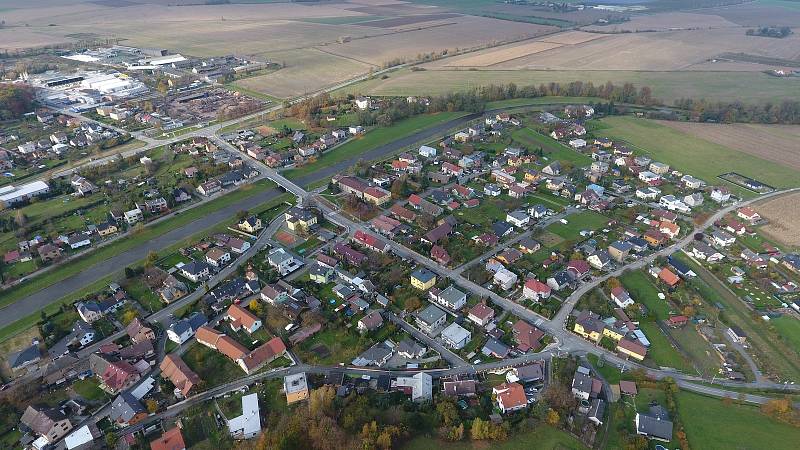 Letecký pohled na Branku u Opavy. Foto: archiv obce