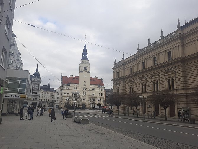 Horní náměstí v Opavě. 22. února 2023, Opava.