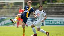 Zápas 29. kola Fortuna národní ligy (FNL) mezi FK Hradec Králové a SFC Opava na stadionu v Hradci Králové 20. května 2018. Dominik Simerský - o.