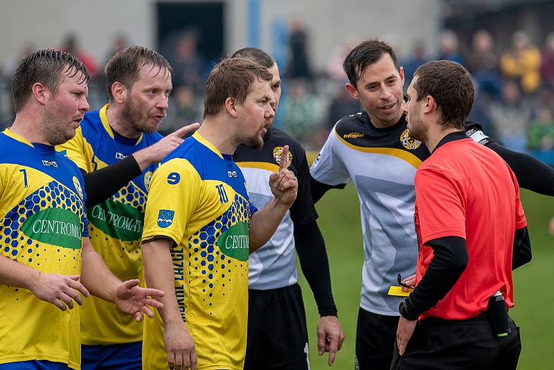 Zápas 19. kola fotbalové I.A třídy, skupiny A, Mokré Lazce - Kravaře 0:2.