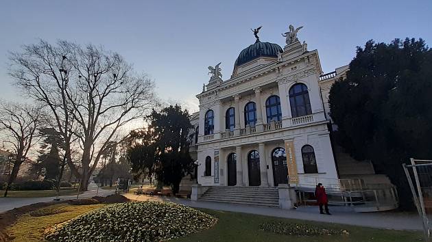 Historická výstavní budova Slezského zemského muzea. 18. března 2022, Opava.