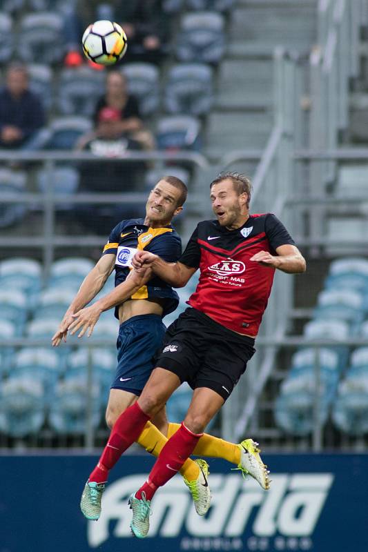 Zápas 5. kola Fortuna národní ligy SFC Opava - FC MAS Táborsko 22. srpna 2017 v Opavě.