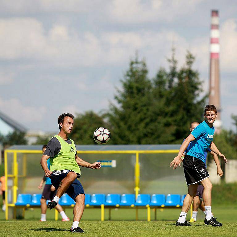 Čtvrteční trénink fotbalistů Opavy.