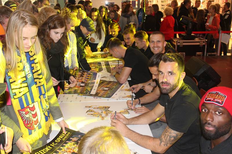 Kabelkovy veletrh 2018 - autogramiáda fotbalistů Slezského FC Opava.