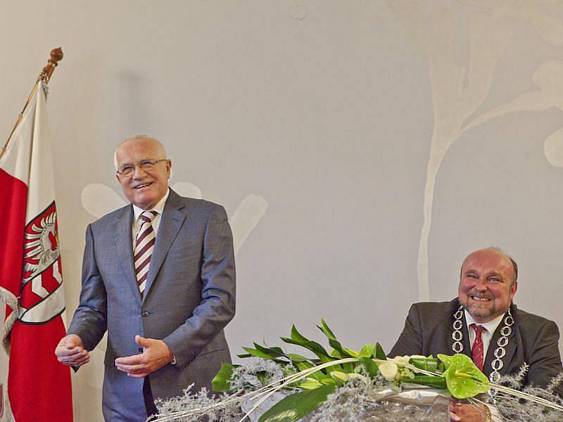 Návštěva prezidenta Václava Klause v Opavě.