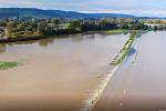 Povodně, Dolní Benešov, 15. října 2020.