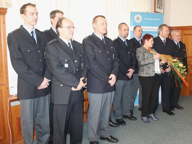 Ocenění titulem Policista roku na úterním slavnostním předávání v prostorách opavské radnice.