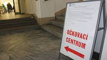 Očkovací centrum na opavské Slezské univerzitě.