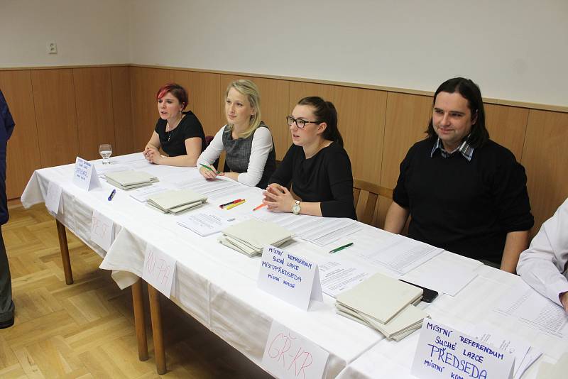 O zapojení se se do referenda byl mezi občany Suchých Lazců velký zájem.