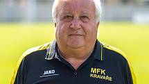 Fotbalový klub MFK Kravaře. 25 července 2020 v Kravařích. Karel Štěpán, trenér.