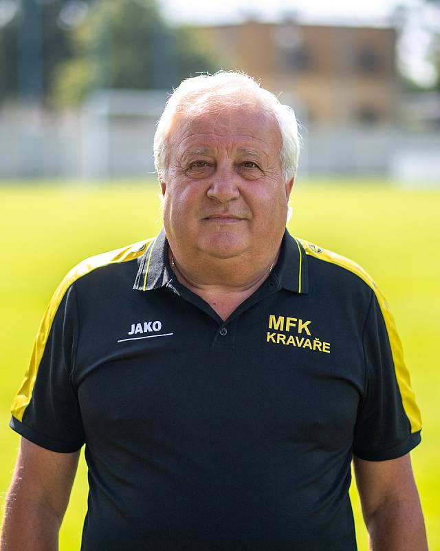 Fotbalový klub MFK Kravaře. 25 července 2020 v Kravařích. Karel Štěpán, trenér.