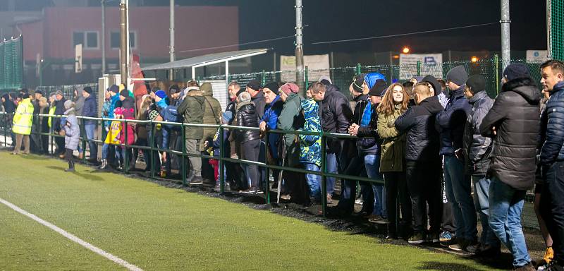 Vánoční utkání SFC - stará garda Slezského FC vs. výběr mládežnických trenérů klubu.