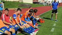 Fotbalisté Dolního Benešova mají první výhru v letošní sezoně. Vezou tři body z Jihlavy. Foto: Petr Krömer