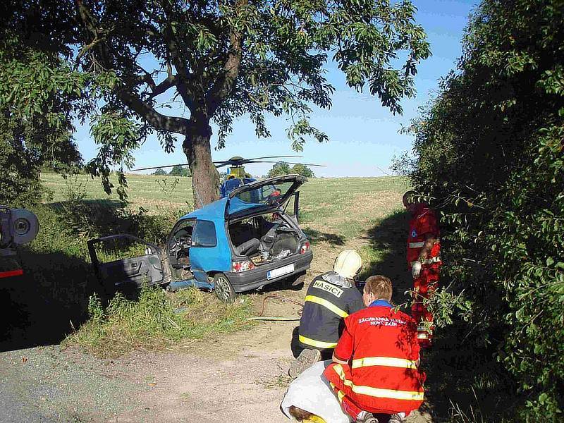 Dopravní nehoda u Bílovce-Bravinné, kde zahynul muž z Budišova nad Budišovkou.