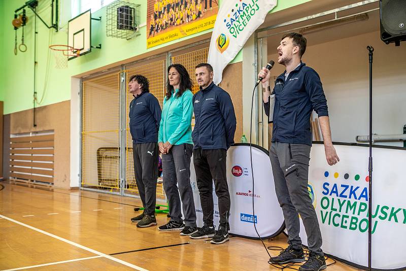 Olympijský trénink s Šárkou Kašpárkovou a Petrem Korbelem na ZŠ Háj ve Slezsku.