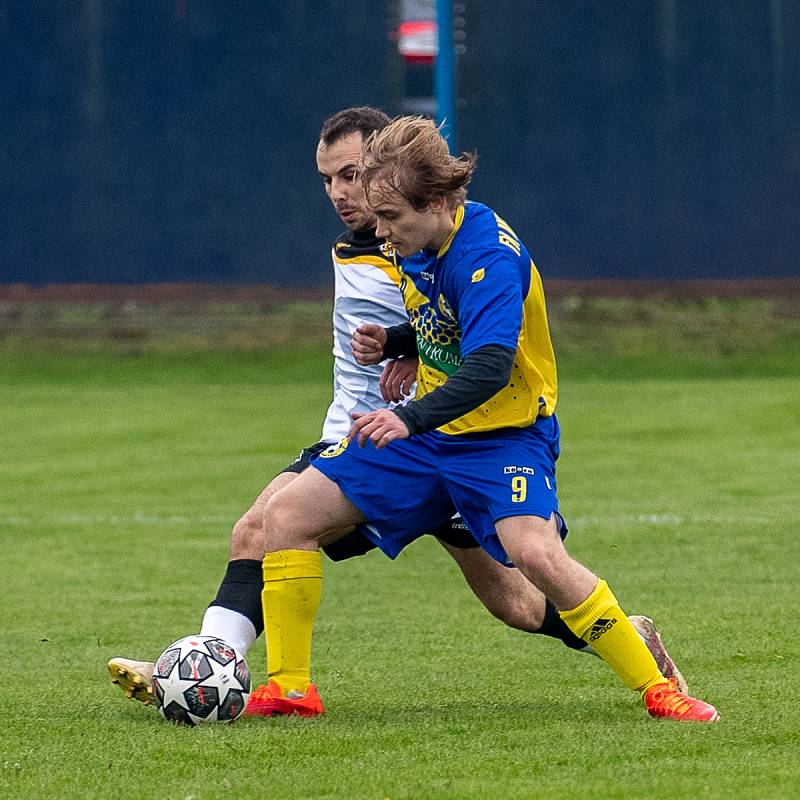 Zápas 19. kola fotbalové I.A třídy, skupiny A, Mokré Lazce - Kravaře 0:2.