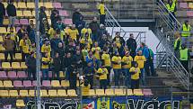 Příbram - Zápas 14. kola Fortuna národní ligy FK Příbram - SFC Opava 4. listopadu 2017 v Příbrami. Fanoušci SFC Opava