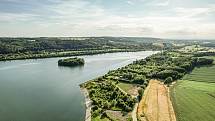 Revitalizace Hlučínského jezera. Pohled z dronu, červenec 2022. Foto: se souhlasem Kamila Vitáska