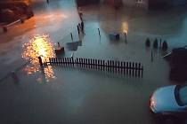 Záplavy na Opavsku, 12. května 2021. Snímky sdílejí lidé na facebookovém profilu Prajzská republika.