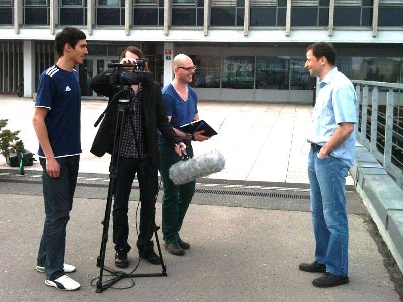 Martin Erben, Jiří Vávra a Robert Záruba při spolupráci na snímku s názvem Sportu zdar.