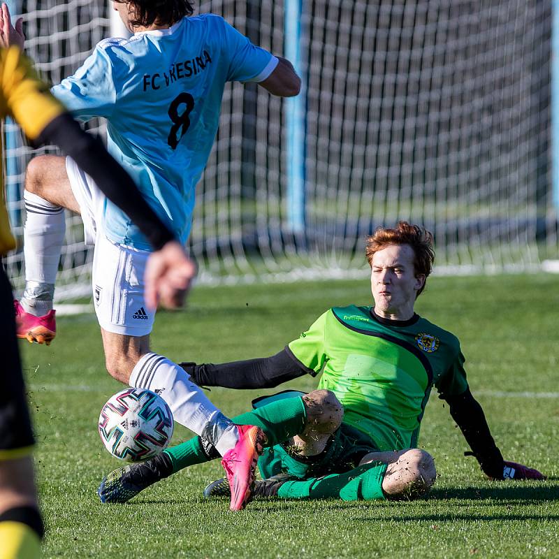 Utkání 13. kola I.A třídy, skupiny B, Kravaře - Vřesina 1:1.