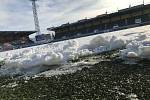 Sníh byl v Opavě proti fotbalu