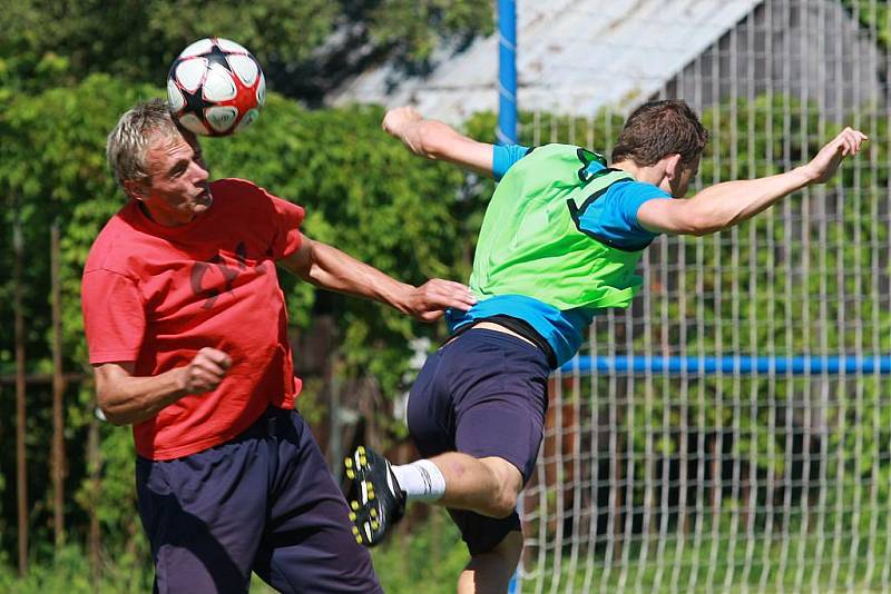 Páteční trénink opavských fotbalistů.