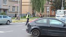 Dopravní nehoda na Olomoucké ulici v Opavě, čtvrtek 24. června dopoledne.