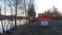 Revitalizace Stříbrného jezera pokračuje. 3. listopadu 2021, Opava.