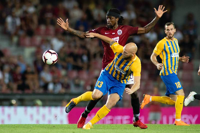 Zápas 1. kola FORTUNA:LIGY mezi AC Sparta Praha a SFC Opava 21. července 2018 v Generali areně v Praze. Tomáš Smola - o.