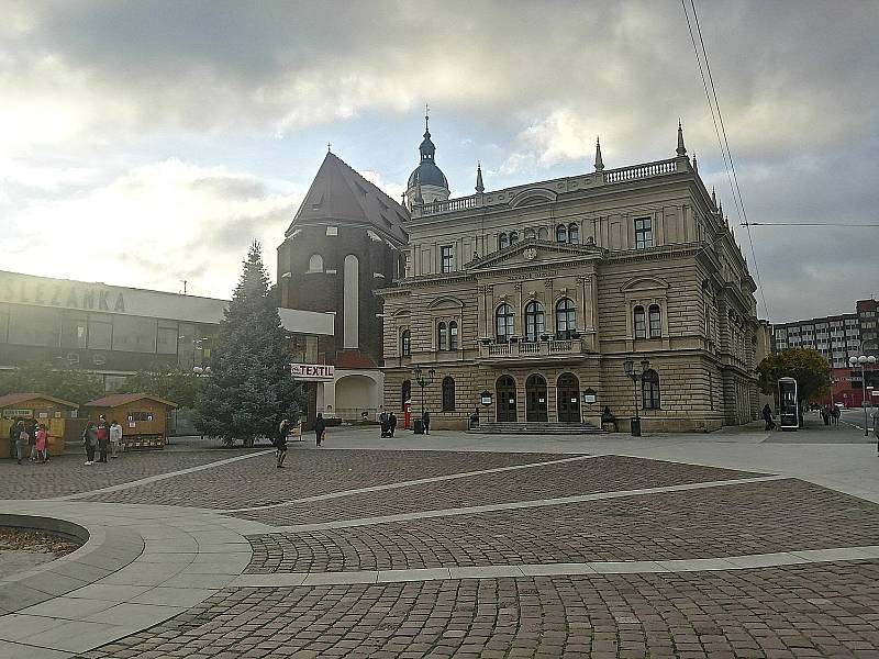 Jedle stříbrná na Horním náměstí, středa 18. listopadu 2020.