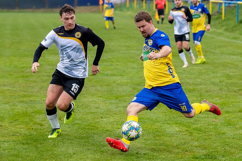 Zápas 19. kola fotbalové I.A třídy, skupiny A, Mokré Lazce - Kravaře 0:2.