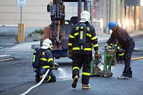 Zásah hasičů při úniku plynu v Opavě.