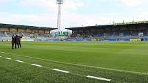 Stadion v Městských sadech už je připraven na očekávané derby