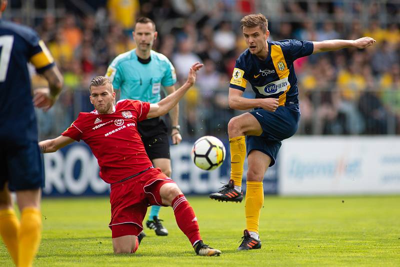 Zápas 22. kola Fortuna národní ligy mezi SFC Opava a FK Fotbal Třinec.