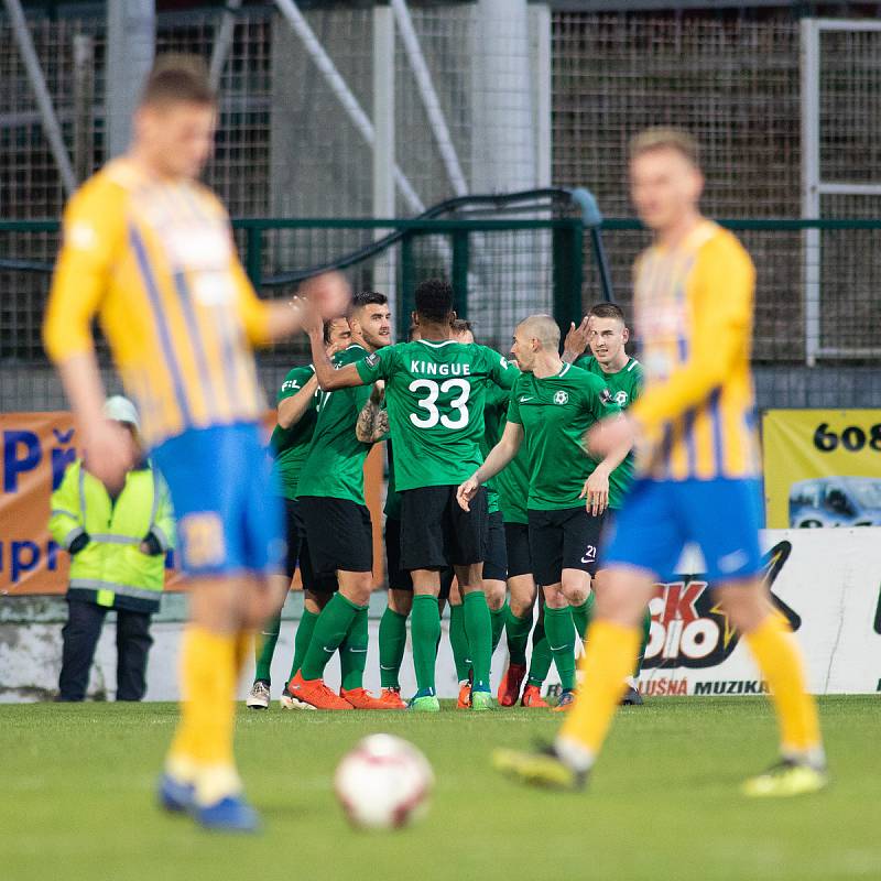 Zápas FORTUNA:LIGY mezi 1. FK Příbram a SFC Opava 5. dubna 2019.