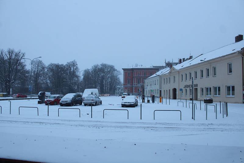 Zasněžená Opava.