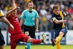 Zápas 22. kola Fortuna národní ligy mezi SFC Opava a FK Fotbal Třinec.